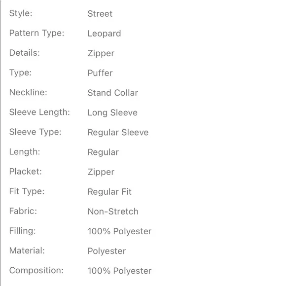 SHEIN leopard puffer coat - Picture 7 of 9